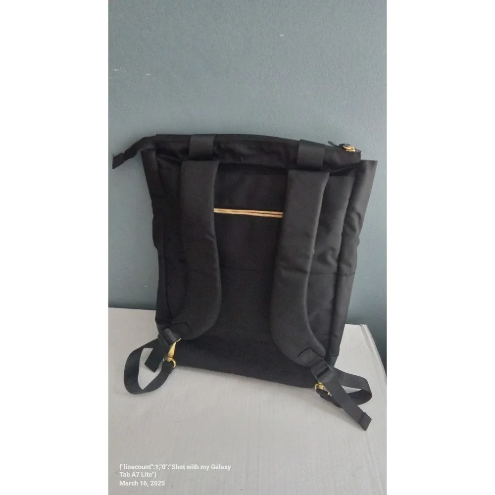 Solo New York Tote Backpack Convertible Laptop Bag‎ Black Travel Carry On